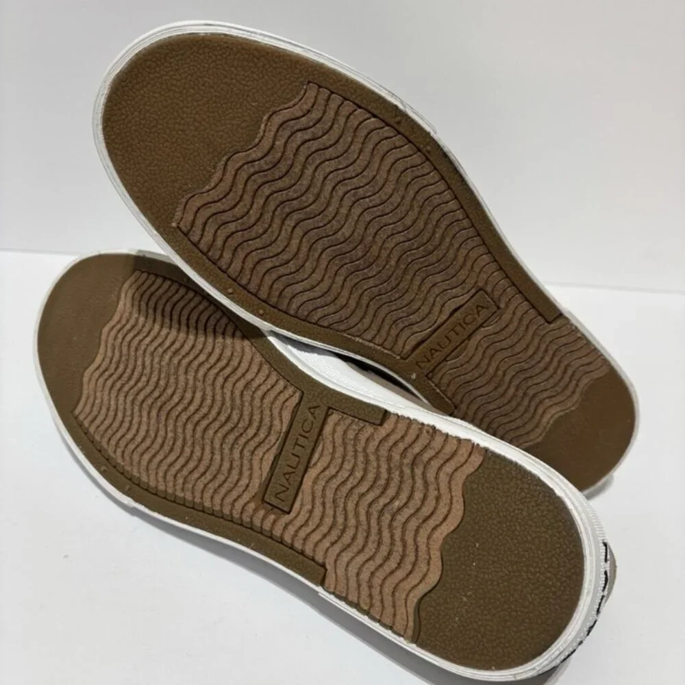 Nautica Men’s Spinnaker Twill Brown Boat Shoes, Size 8 M